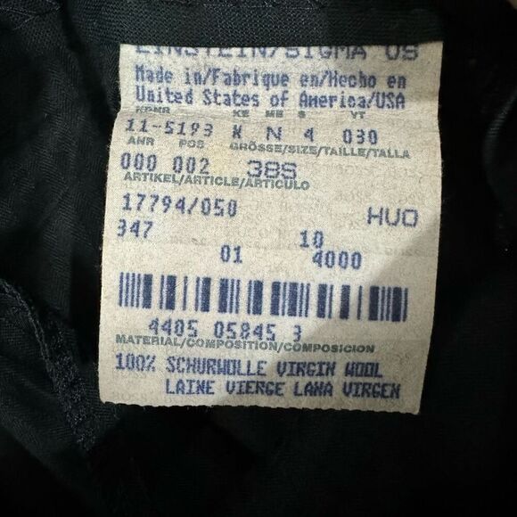 Hugo Boss Einstein Sigma Virgin Wool Dress Suit Pants Solid Black Classic 38S - Picture 4 of 5